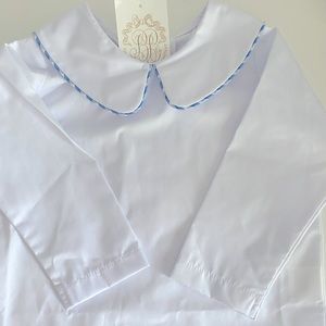 TBBC shirt Peter Pan Blue Gingham Edged Collar 3T